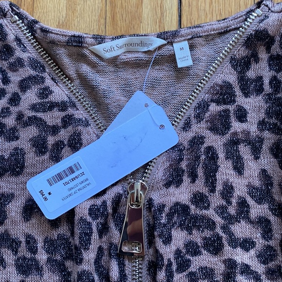 NWT Soft Surroundings Cheetah Blouse - Picture 3 of 4